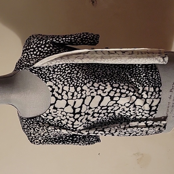 JONES New York NY Collection Black & White Cardigan Twin Sweater Set, Size PS - Picture 6 of 10